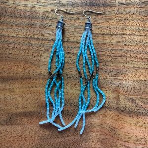 Long Beaded Earrings • Excellent Condition
